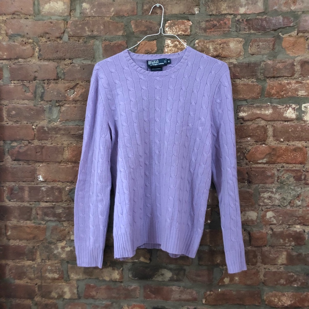 Ralph Lauren-100% Cashmere-Cable Knit Sweater
